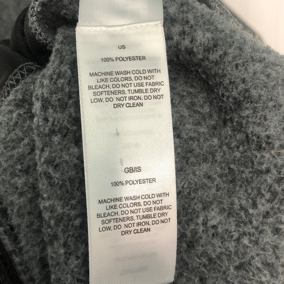 SHERPA Soft Fleece COWL NECK Gray Pullover POCKETS Thumb Holes Shirttail Hem EUC - Picture 5 of 5